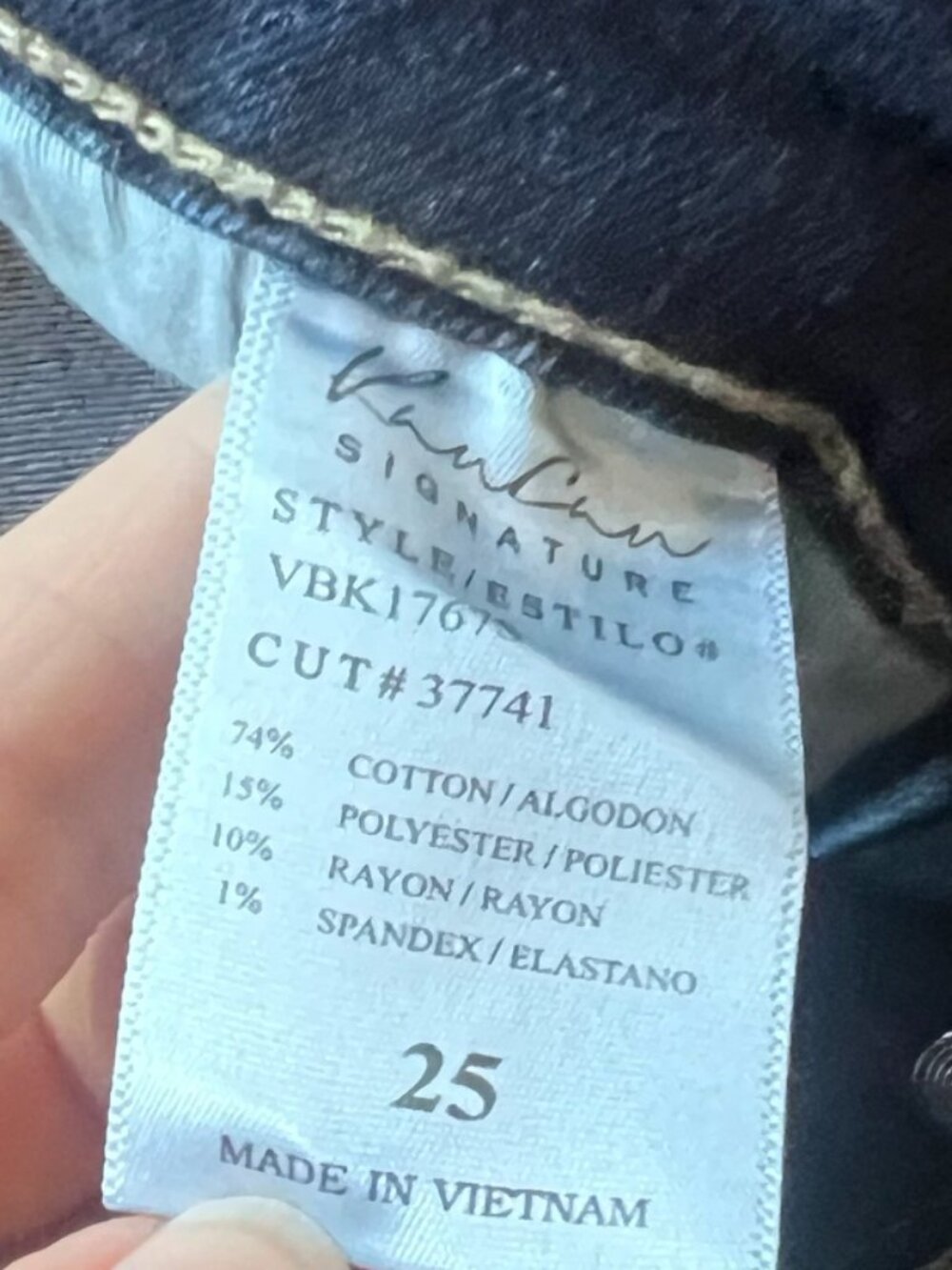 Women's KanCan Skinny jeans with copper button fly size 25 - Picture 8 of 8